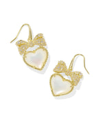 Haisley Heart Gold Drop Earrings