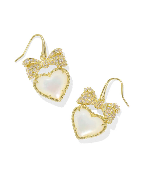 Haisley Heart Gold Drop Earrings