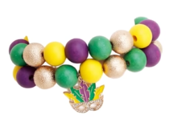 BEADED MARDI GRAS BRACELET