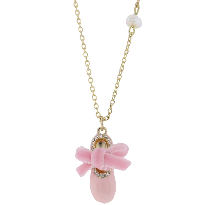 PINK BALLET SLIPPER NECKLACE