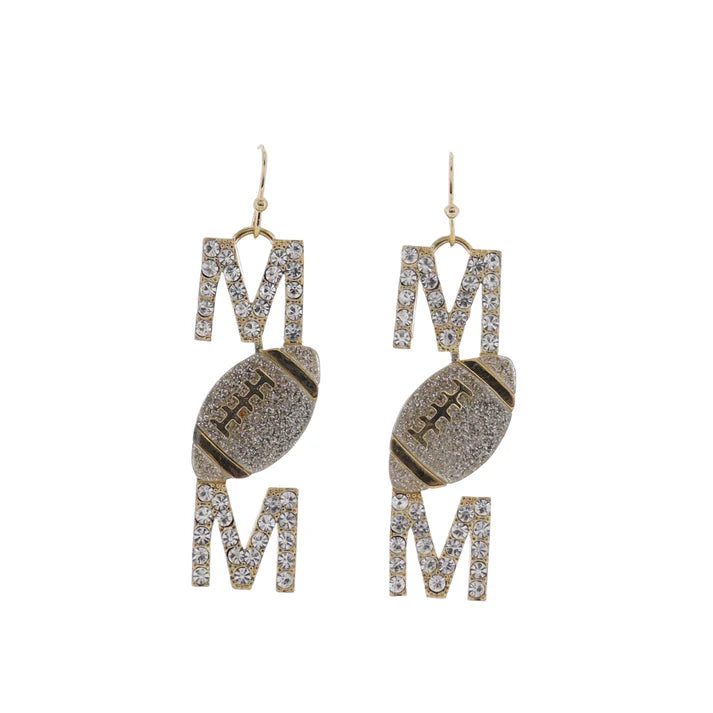 MOM FOOTBALL EARRINGS
