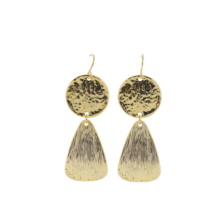 HAMMERED DISK EARRINGS