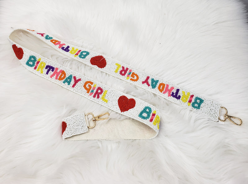 BIRTHDAY BEADED  PURSE STRAP