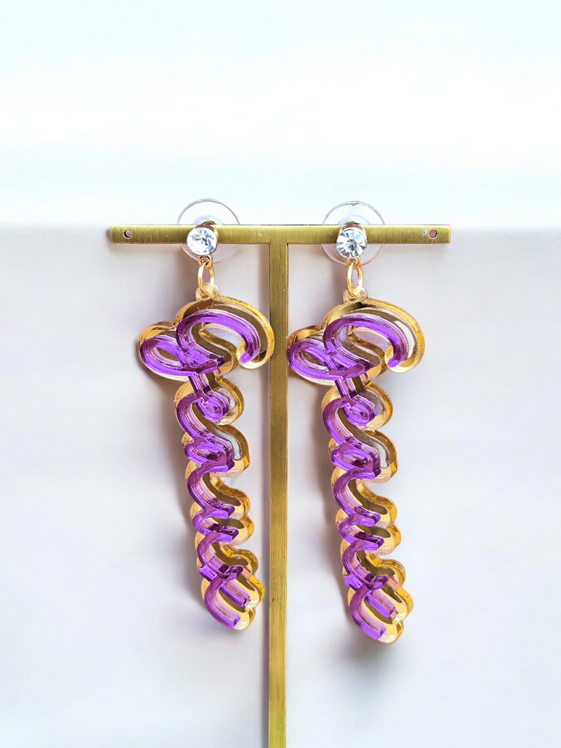 GEAUX LSU ACRYLIC EARRING