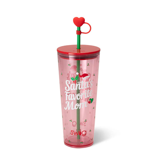 SANTA'S FAVORITE PLASTIC TUMBLER