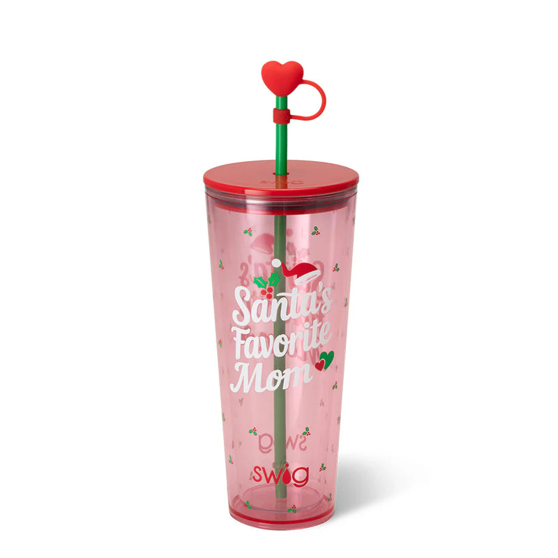 SANTA'S FAVORITE PLASTIC TUMBLER