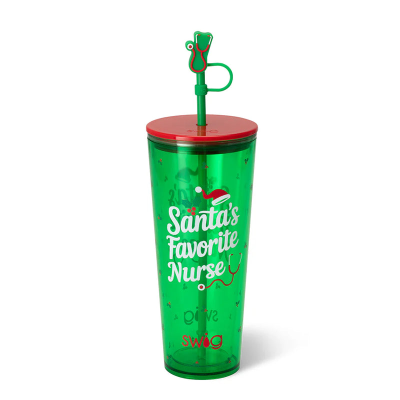 SANTA'S FAVORITE PLASTIC TUMBLER