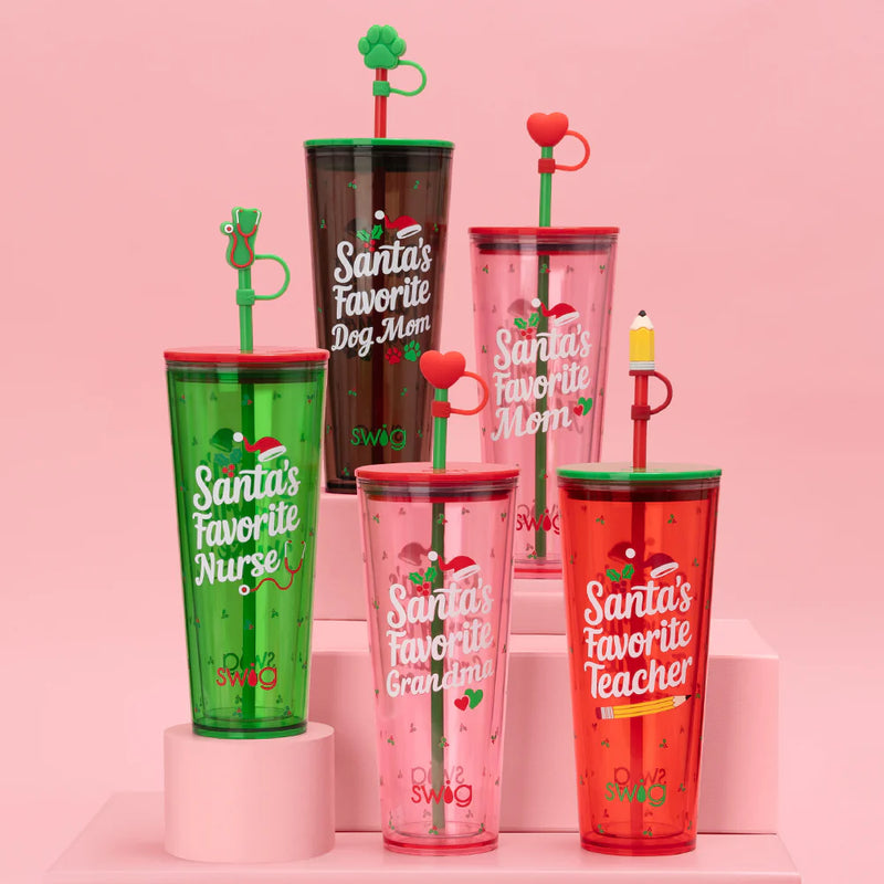 SANTA'S FAVORITE PLASTIC TUMBLER