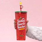 SANTA'S FAVORITE PLASTIC TUMBLER
