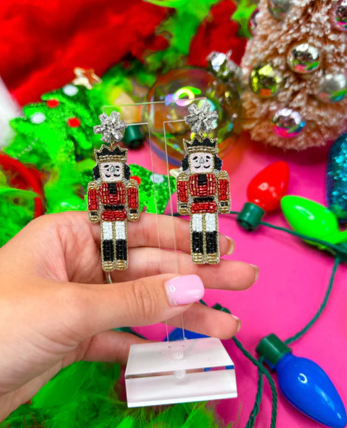 RED NUTCRACKER EARRINGS