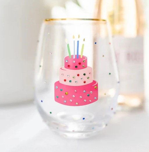 BIRTHDAY STEMLESS  WINE GLASS