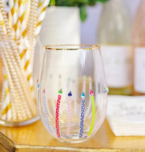 BIRTHDAY STEMLESS  WINE GLASS