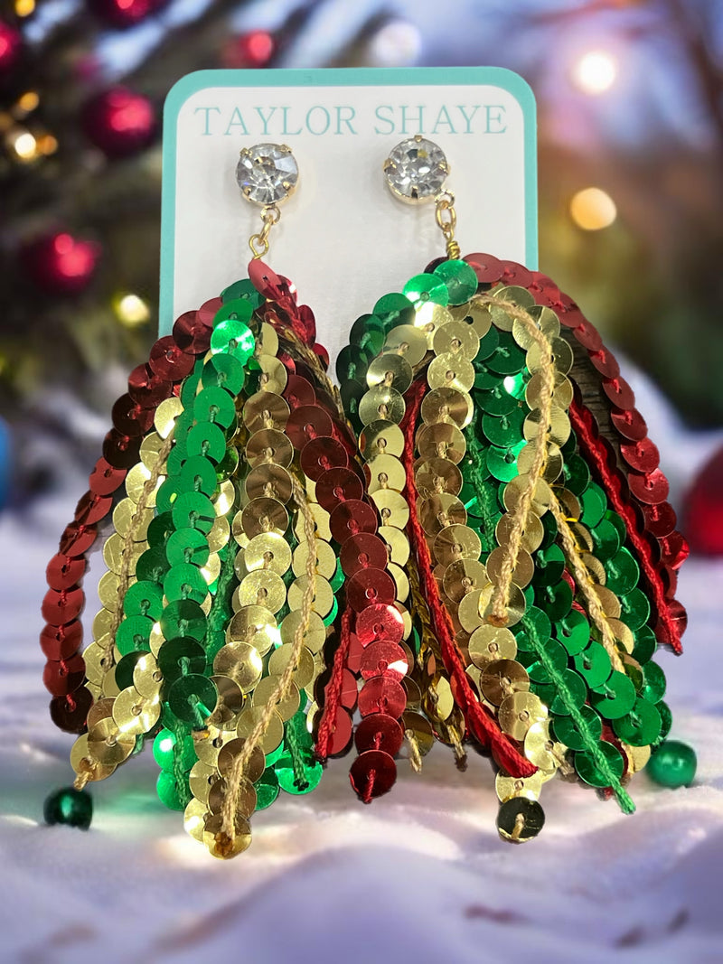 CHRISTMAS SEQUIN TASSELS