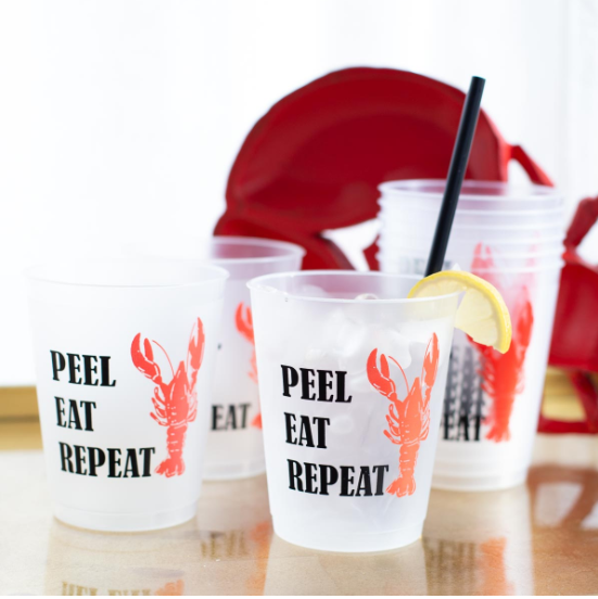PEEL EAT REPEAT PARTY CUPS- SET OF 10