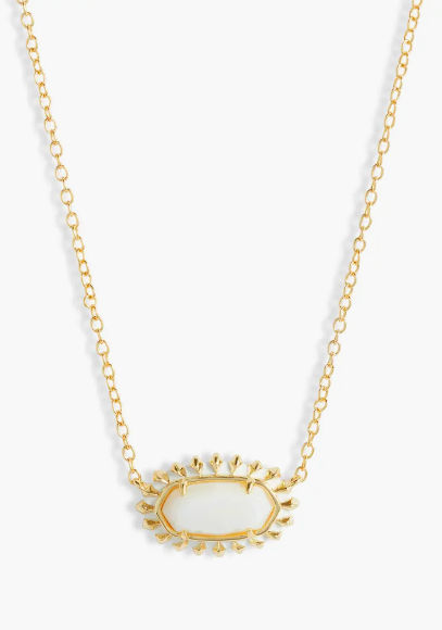 ELISA WHITE COLOR BURST NECKLACE