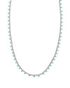 KELSEY TURQUOISE ENAMEL GOLD STRAND NECKLACE