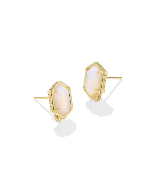 HALLIE GOLD CONVERTIBLE DROP EARRINGS IN OPALITE ILLUSION