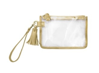 CLEAR WRISTLET W/GOLD ACCENTS