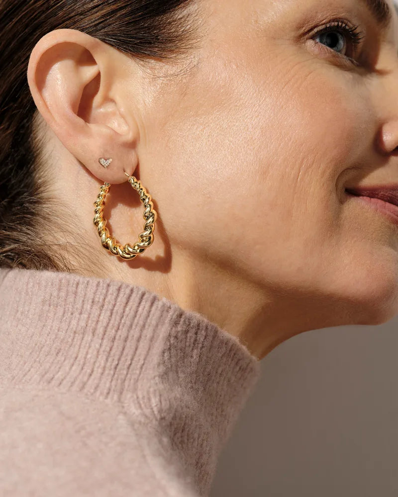 Haisley Hoop Earrings in Gold