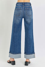 LAUREL TUMMY CONTROL HIGH RISE WIDE CUFFED RISEN JEANS