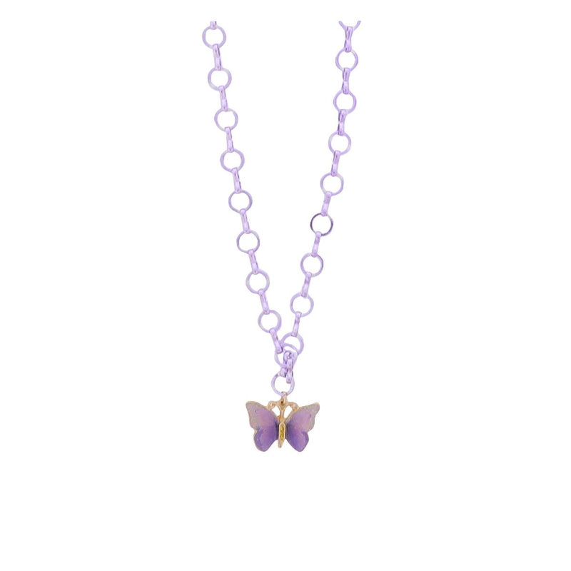 BUTTERFLY LAVENDER CHAIN NECKLACE