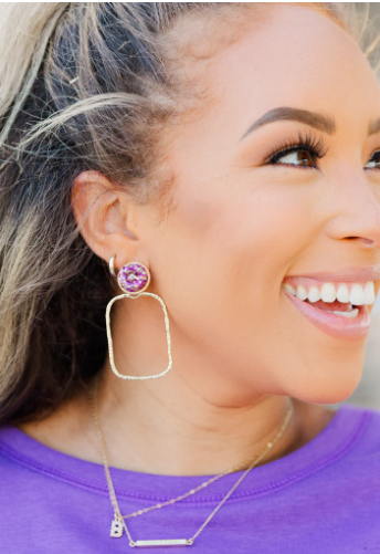 GAMEDAY GLITTER TOP HOOPS