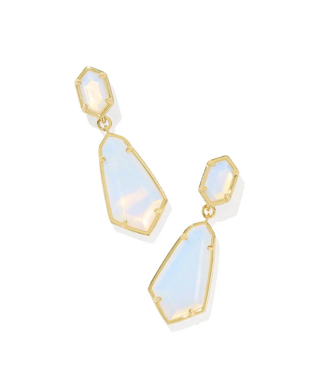 HALLIE GOLD CONVERTIBLE DROP EARRINGS IN OPALITE ILLUSION