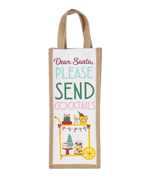 SANTA SEND COCKTAILS WINE BAG