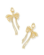 KRISTA GOLD BOW STATEMENT EARRINGS