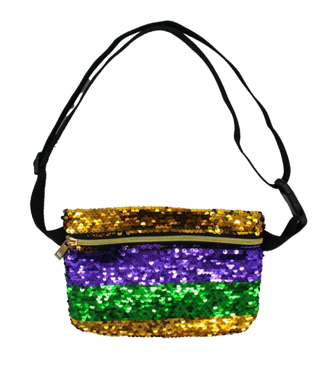 STRIPE SEQUIN FANNY PACK