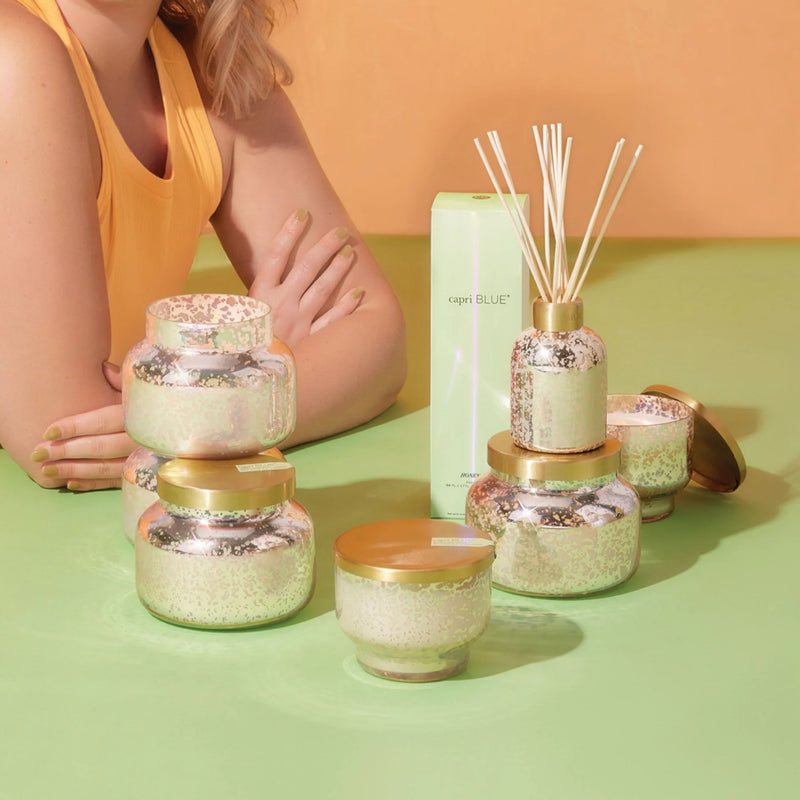 CAPRI BLUE HONEYDEW CRUSH MERCURY IRIDESCENT SIGNATURE CANDLE