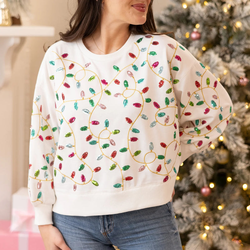 MILLIE HOLIDAY LIGHTS SWEATSHIRT