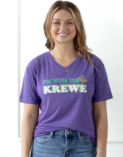I'M WITH THE KREWE V-NECK TEE