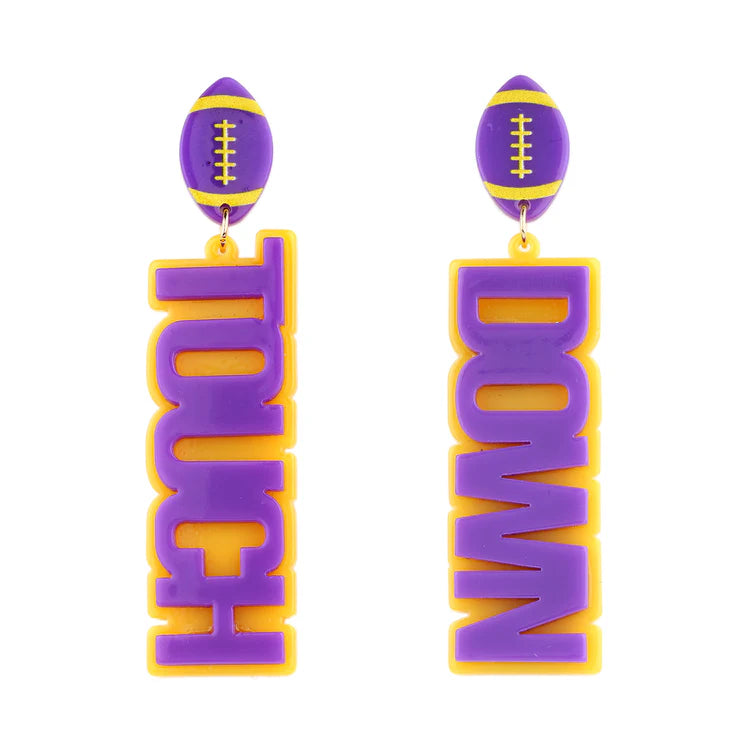 TOUCH DOWN ACRYLIC EARRINGS