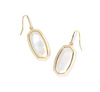 DANI BEZEL GOLD DROP EARRINGS IN MOP