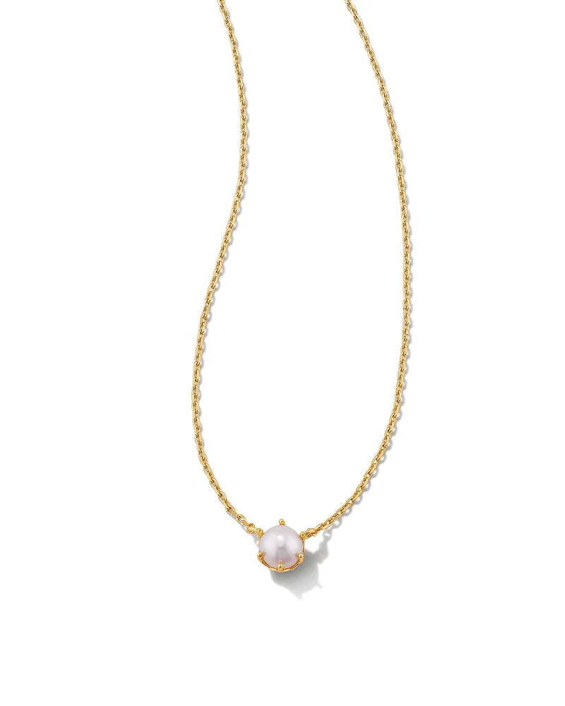 BOXED ASHTON GOLD NECKLACE IN WHITE PEARL