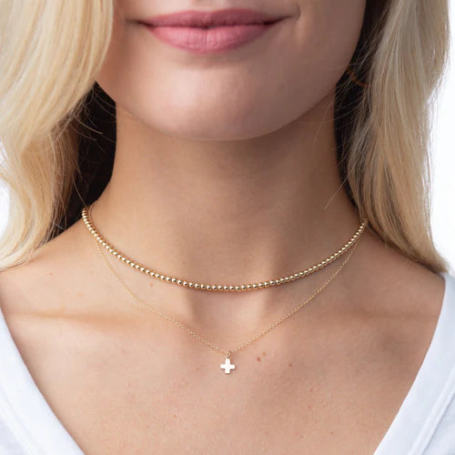 SIGNATURE CROSS GOLD CHARM NECKLACE