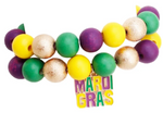 BEADED MARDI GRAS BRACELET