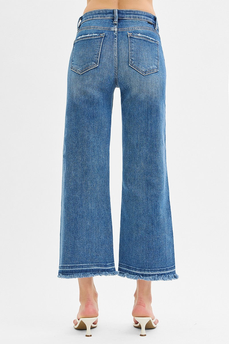 HART MID RISE CROP WIDE RISEN JEANS