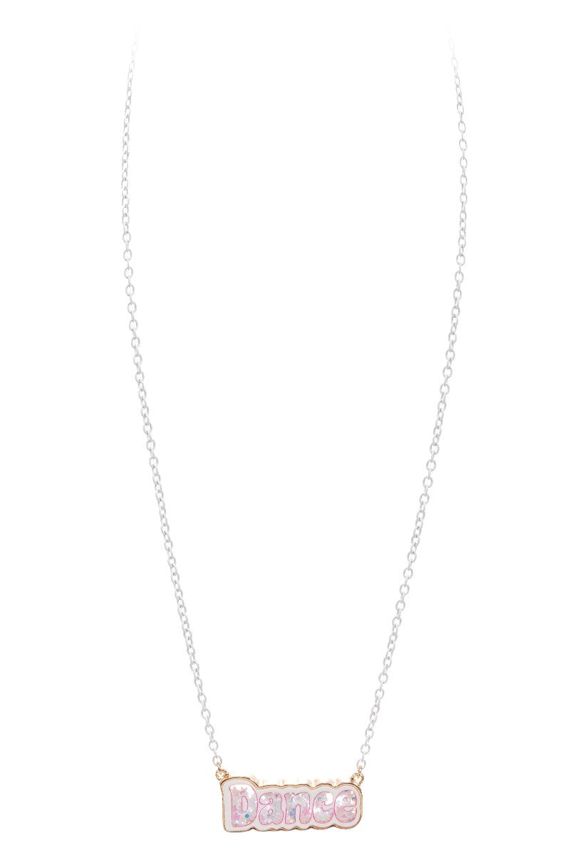 DANCE GLITTER SHAKER NECKLACE