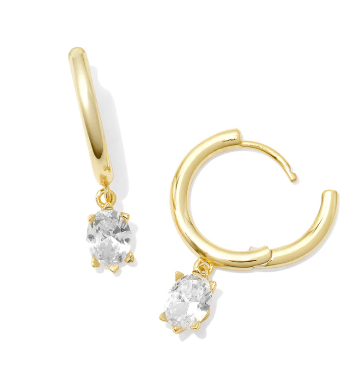CAILIN SINGLE STONE GOLD HUGGIES