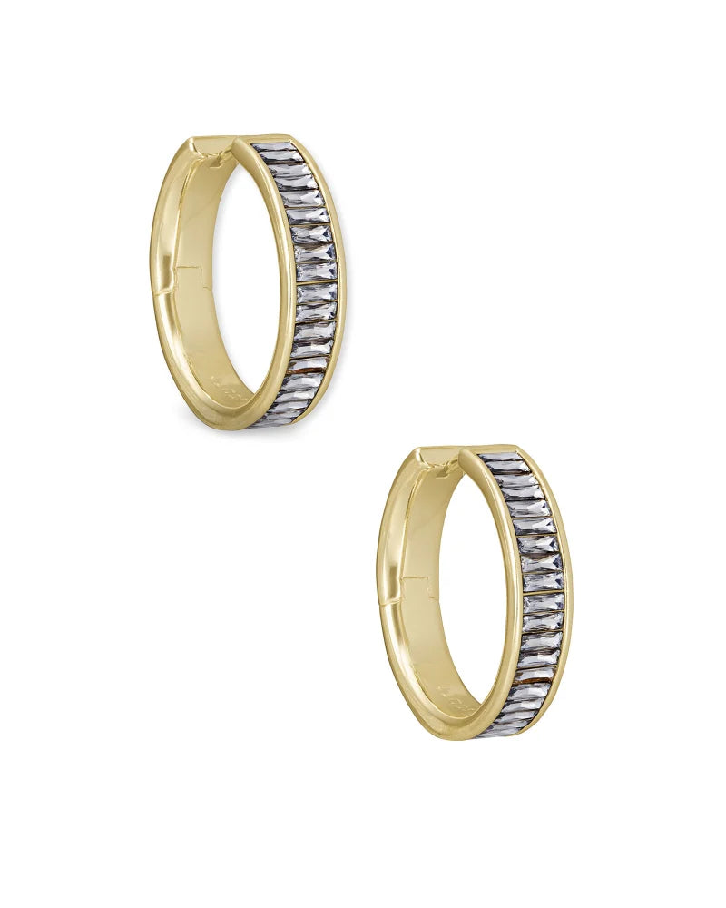 JACK HOOP GOLD CLEAR EARRING