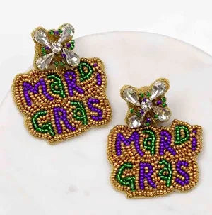 MARDI GRAS CELEBRATION EARRINGS