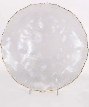 CLEAR / GOLD SERVING PLATTER