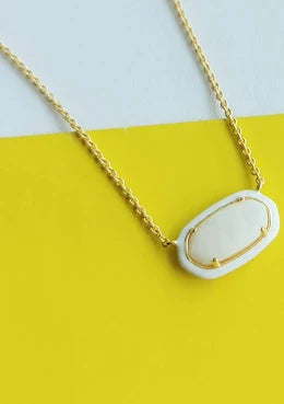 ELISA ENAMEL GOLD NECKLACE