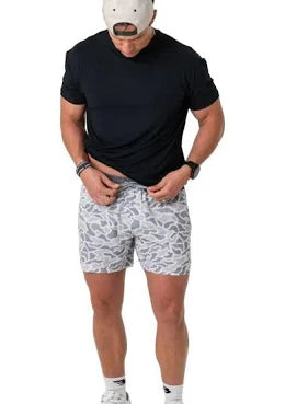 BURLEBO ATHLETIC WHITE CAMO SHORT