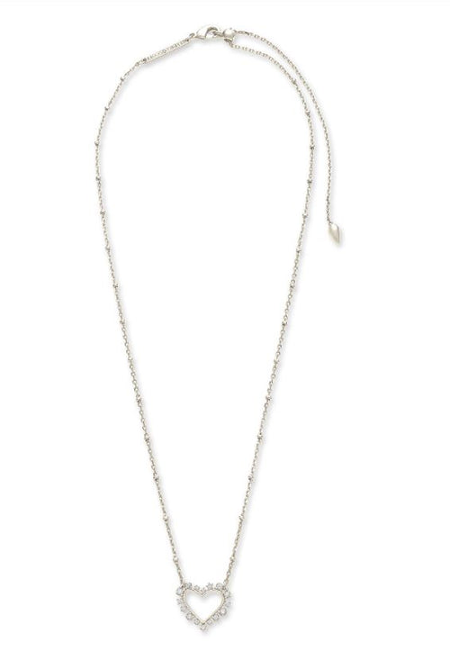 ARI HEART WHITE CRYSTAL NECKLACE