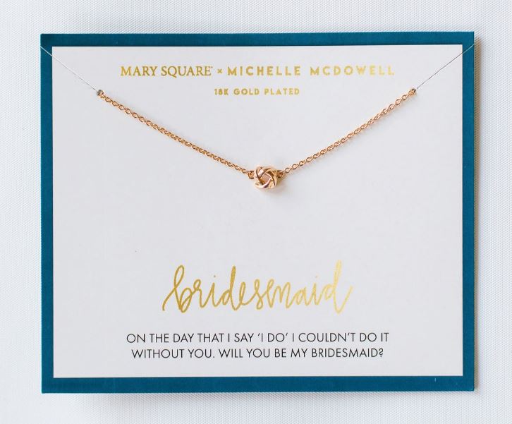 BRIDESMAID CARDED NECKLACE