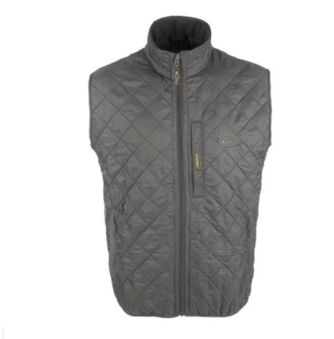 DELTA QUILTED FLEECE LINED VEST CHARCOAL