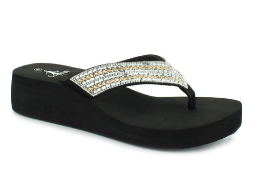 HARDY BRONZE/CLEAR SANDALS